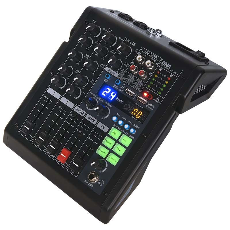 DNA EF MIX 4 Mixer Audio 4 Kanałowy USB MP3 Bluetooth Analogowy