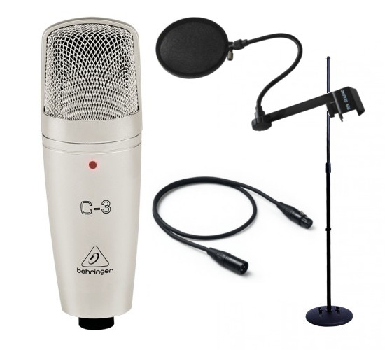 Behringer C-3 + statyw + Pop filtr + kabel 3m