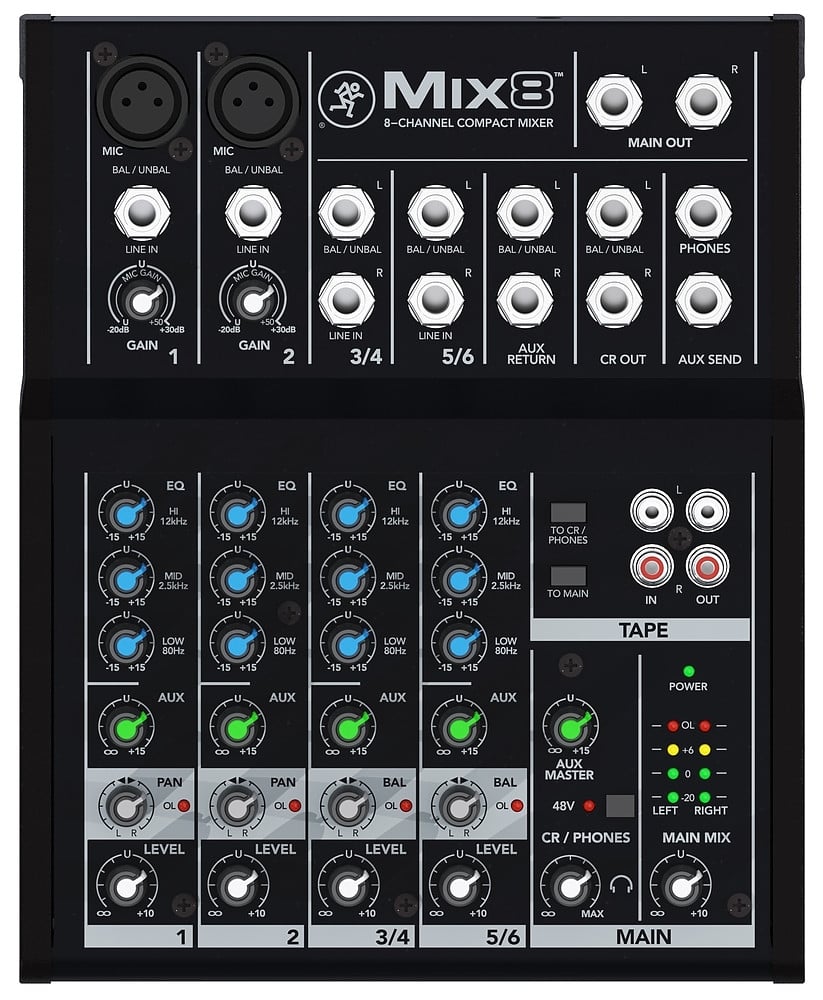 MACKIE MIX 8 - 8 kanałowy kompaktowy mikser audio