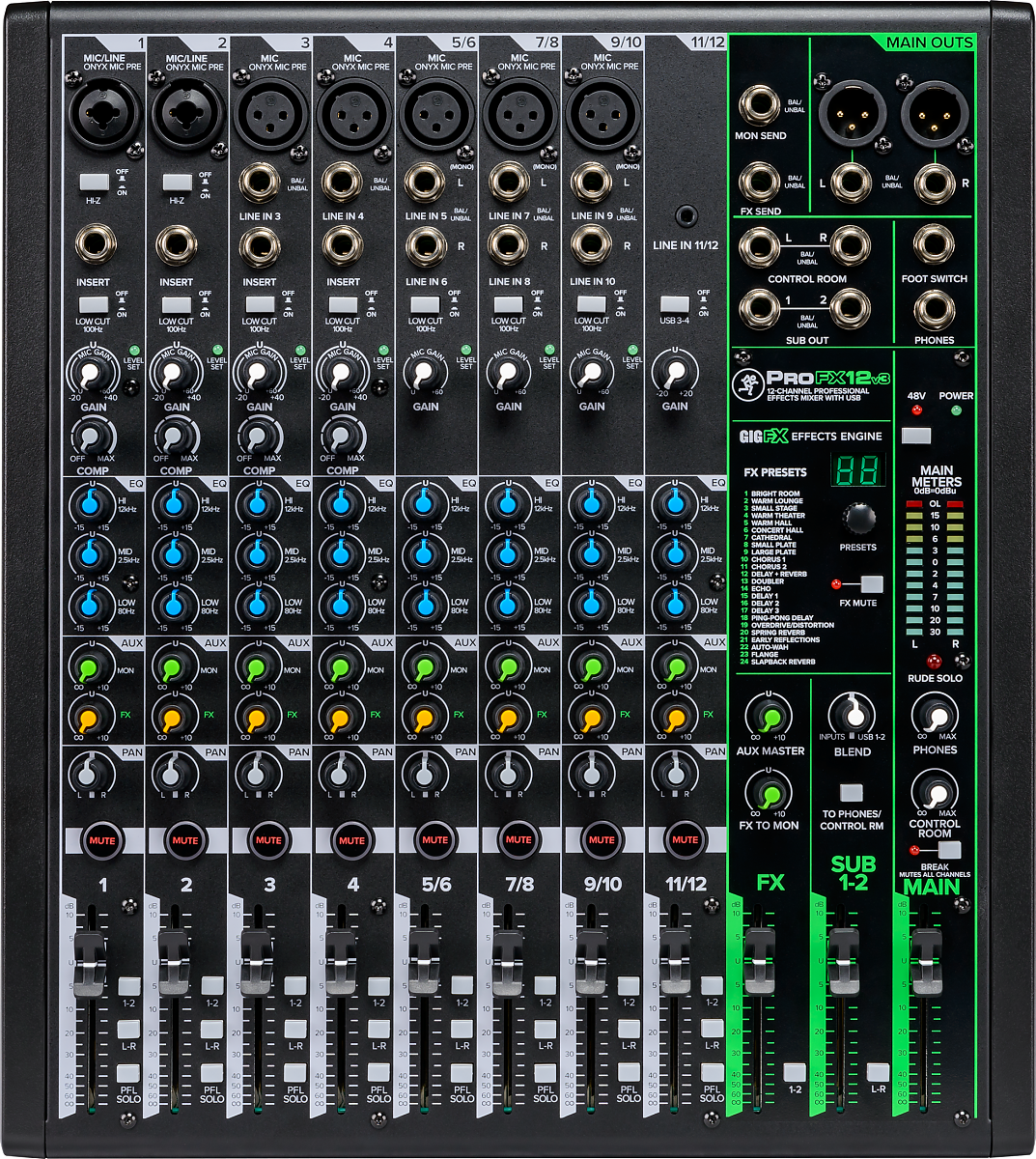 MACKIE PROFX 12 v 3 - 12-sto kanałowy mixer audio