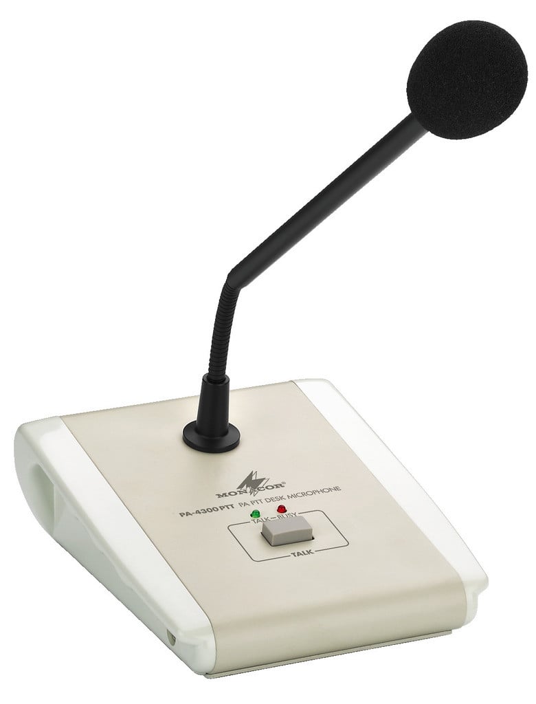 MONACOR PA-4300PTT Mikrofon pulpitowy PA (push-to-talk)