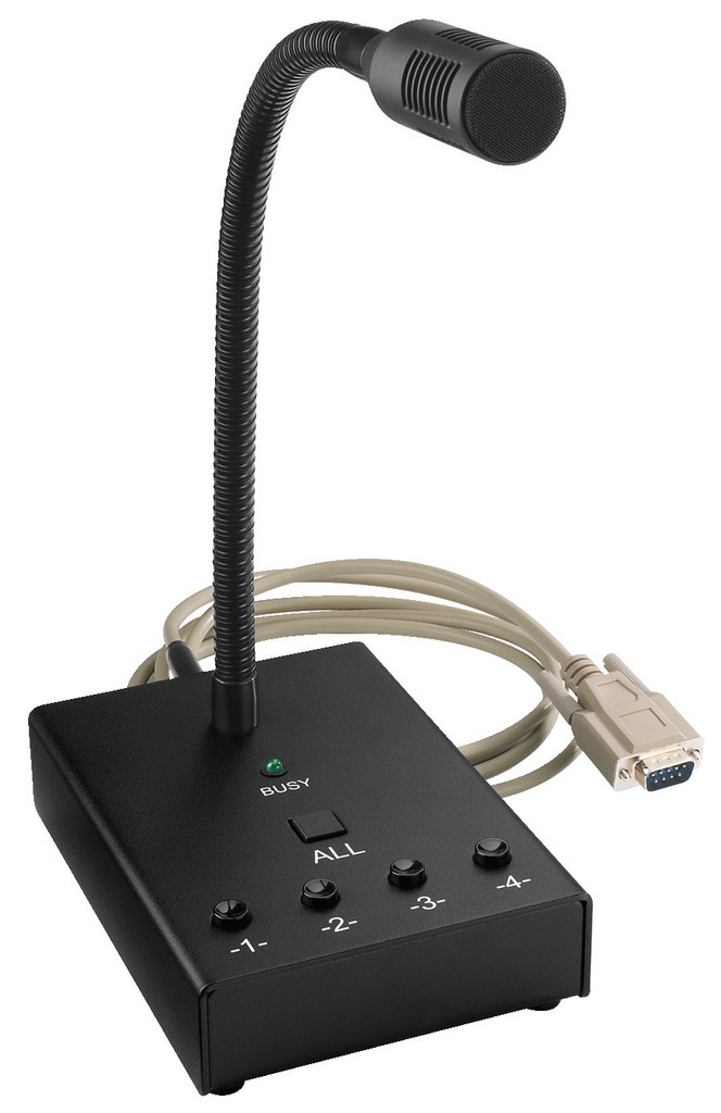 MONACOR MEVAC-4PTT Mikrofon pulpitowy PA (push-to-talk)