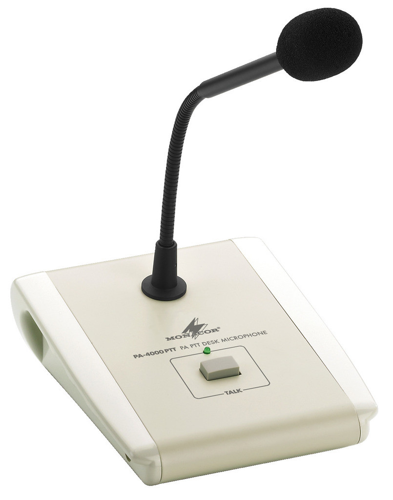 MONACOR PA-4000PTT Mikrofon pulpitowy PA (push-to-talk)