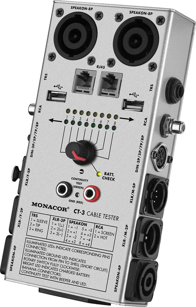 MONACOR CT-3 Tester kabli