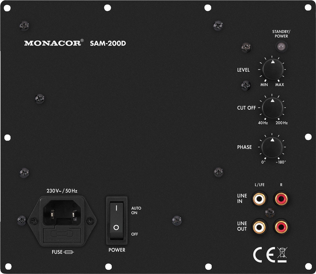 MONACOR SAM-200D cyfrowy moduł subwoofera