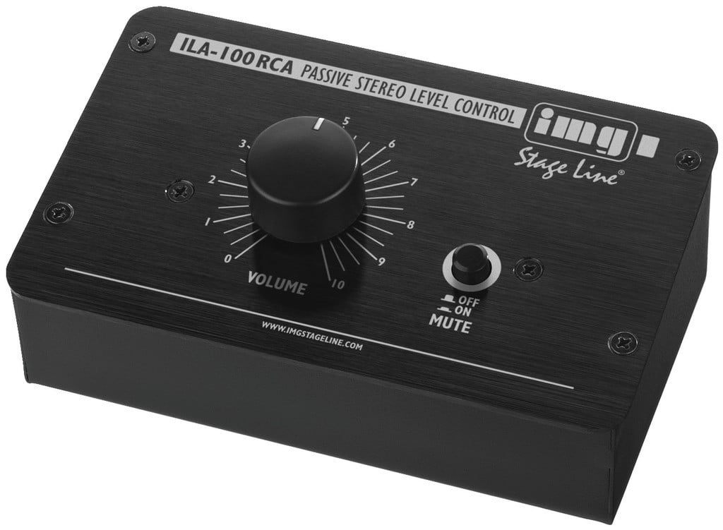 MONACOR ILA-100RCA - Regulator głośności stereo, pasywny (wersja RCA)
