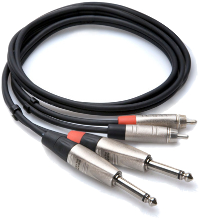Hosa HPR-010X2 Kabel serii Pro 2 x TS 6,35 - 2 x RCA 3m