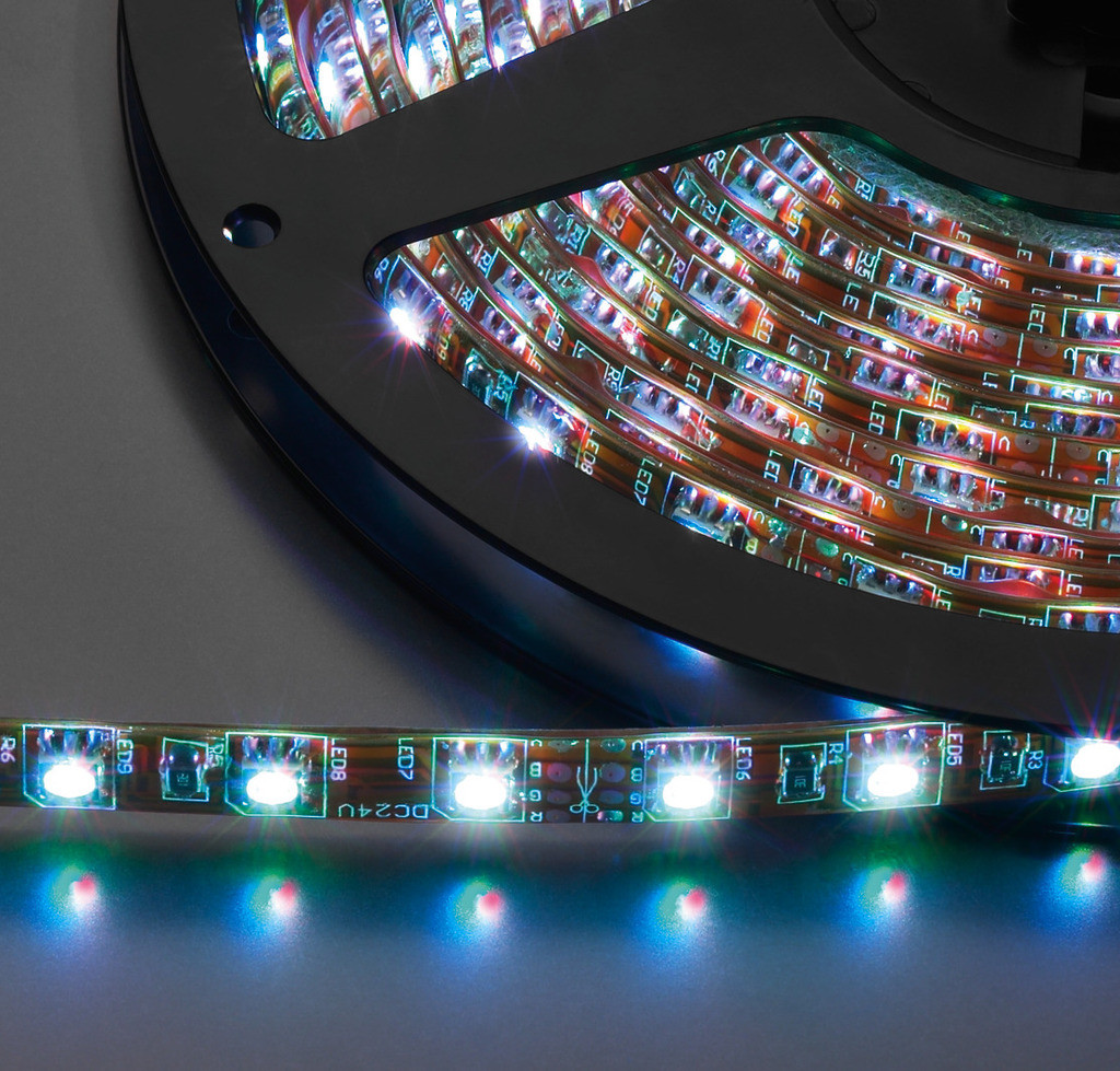 MONACOR LEDS-5MPL/RGB - Paski diodowe, 24V DC, 
o dużej jasności, odporne na wilgoć