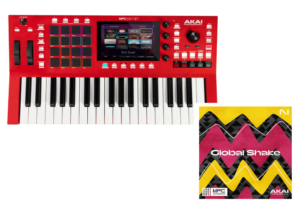 AKAI MPC Key 37 + Native Instruments Global Shake - Stacja robocza + Pakiet brzmień
