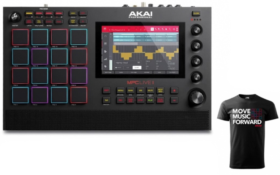 Akai MPC LIVE II - Sampler + T-shirt Akai 