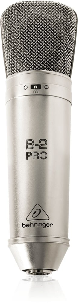 BEHRINGER B-2 PRO - Studyjny wielkomembranowy mikrofon pojemnościowy z podwójną membraną napylaną złotem.