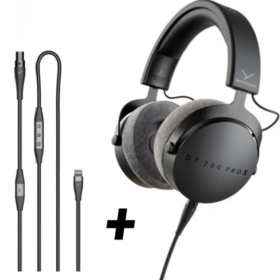 ‌Beyerdynamic DT 700 PRO X + PRO X LIGHTNING CABLE - słuchawki studyjne otwarte + Kabel prosty