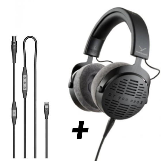 ‌Beyerdynamic DT 900 PRO X + PRO X LIGHTNING CABLE - słuchawki studyjne otwarte +  kabel prosty 