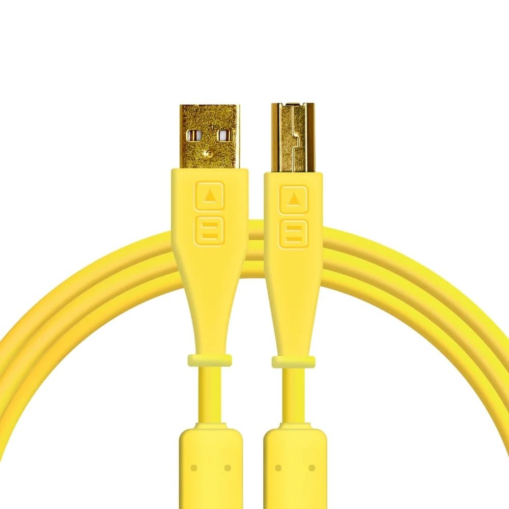DJ Techtools kabel 1.5m z USB-A na USB-B żółty