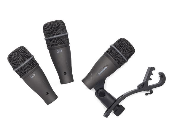 ‌Samson DK703 - Zestaw mikrofonów do perkusji 3xQ72 w walizce
