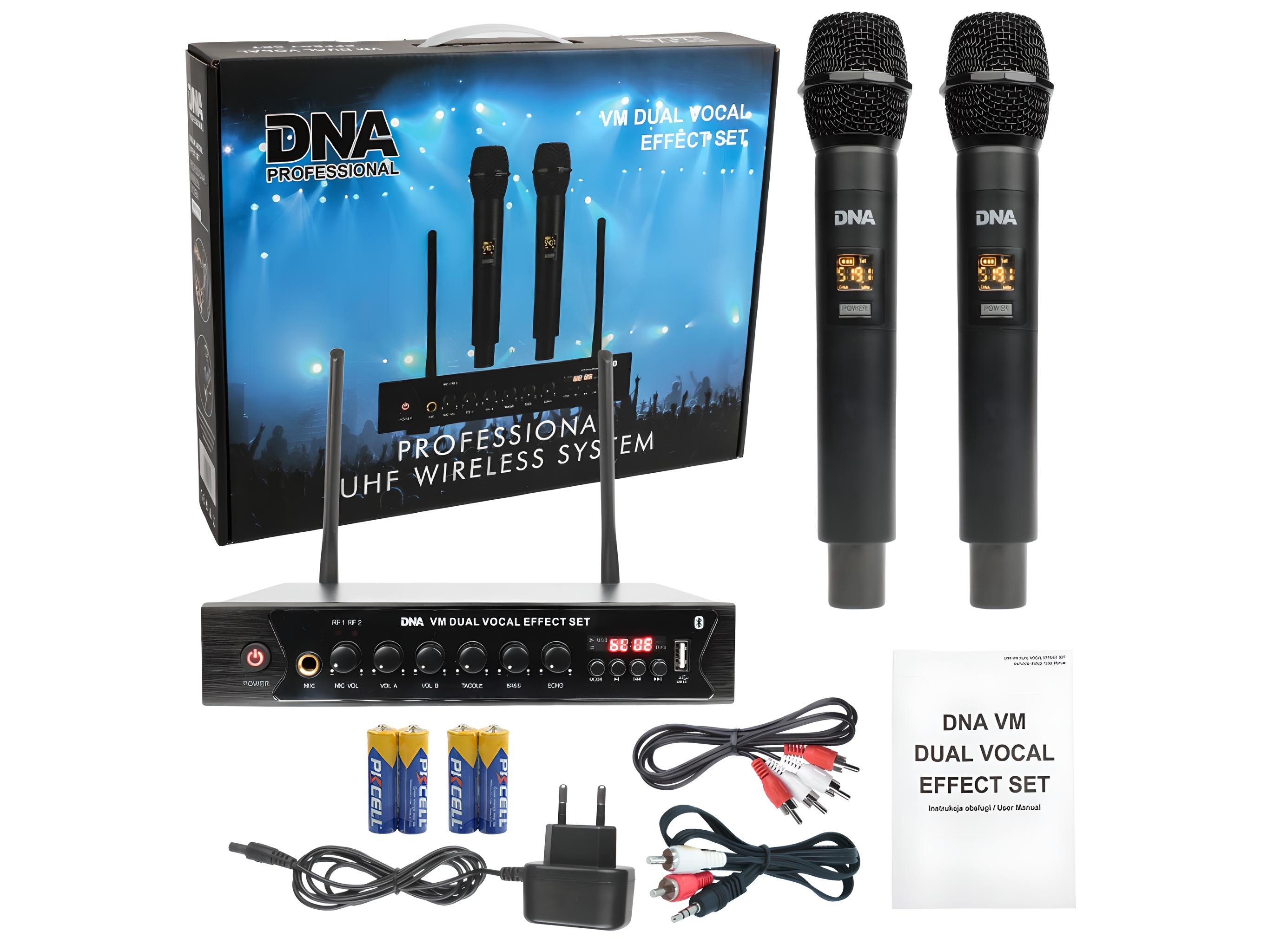 DNA VM DUAL VOCAL EFFECT SET - Wireless microphone sound system zestaw