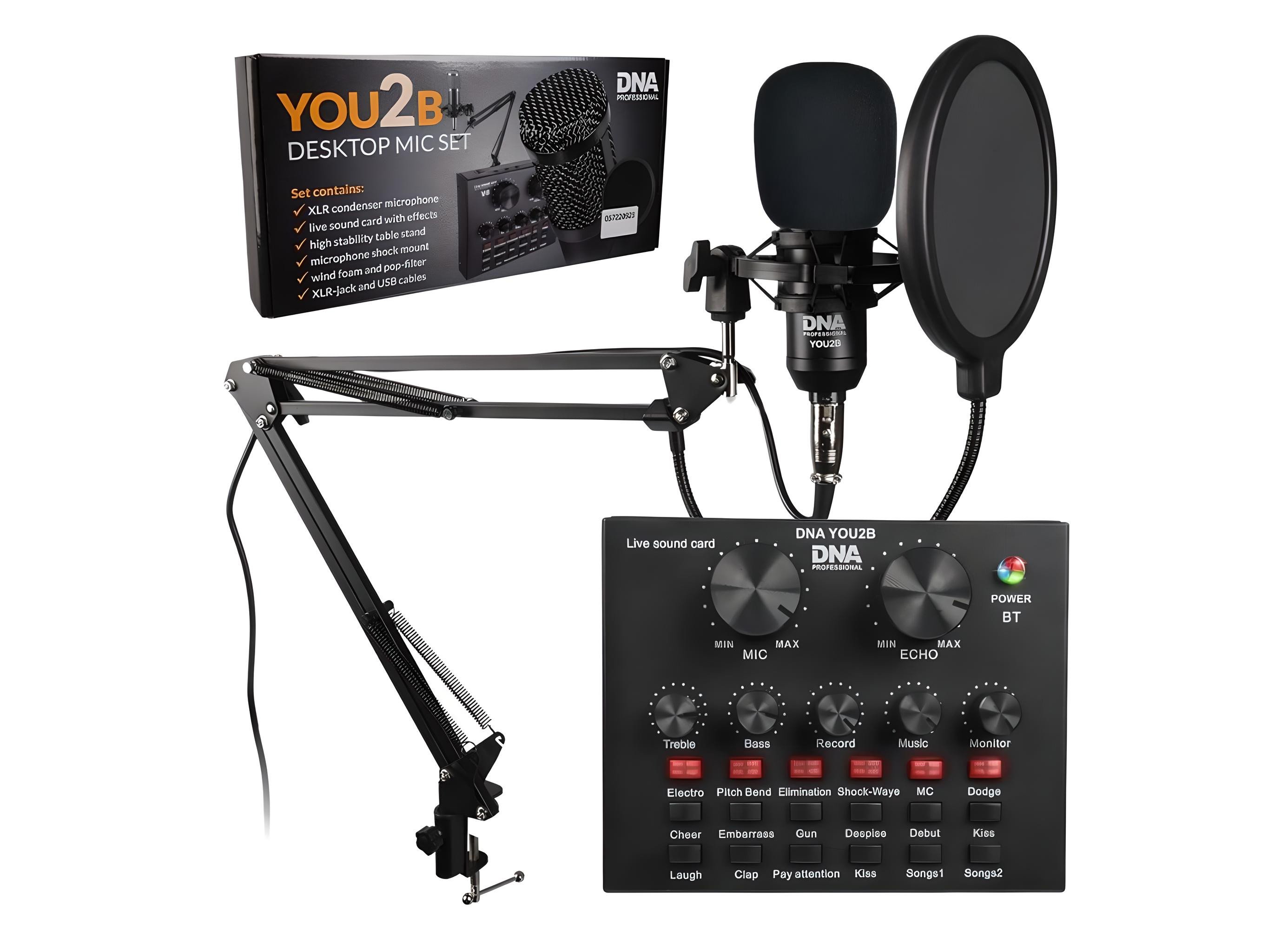 DNA YOU2B Set: Microphone, Audio Interface, Stand
zestaw 1