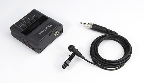 TASCAM DR-10L - Przenośny rejestrator cyfrowy z mikrofonem lavalier, zapis na karcie pamięci microSD. KOLOR CZARNY.