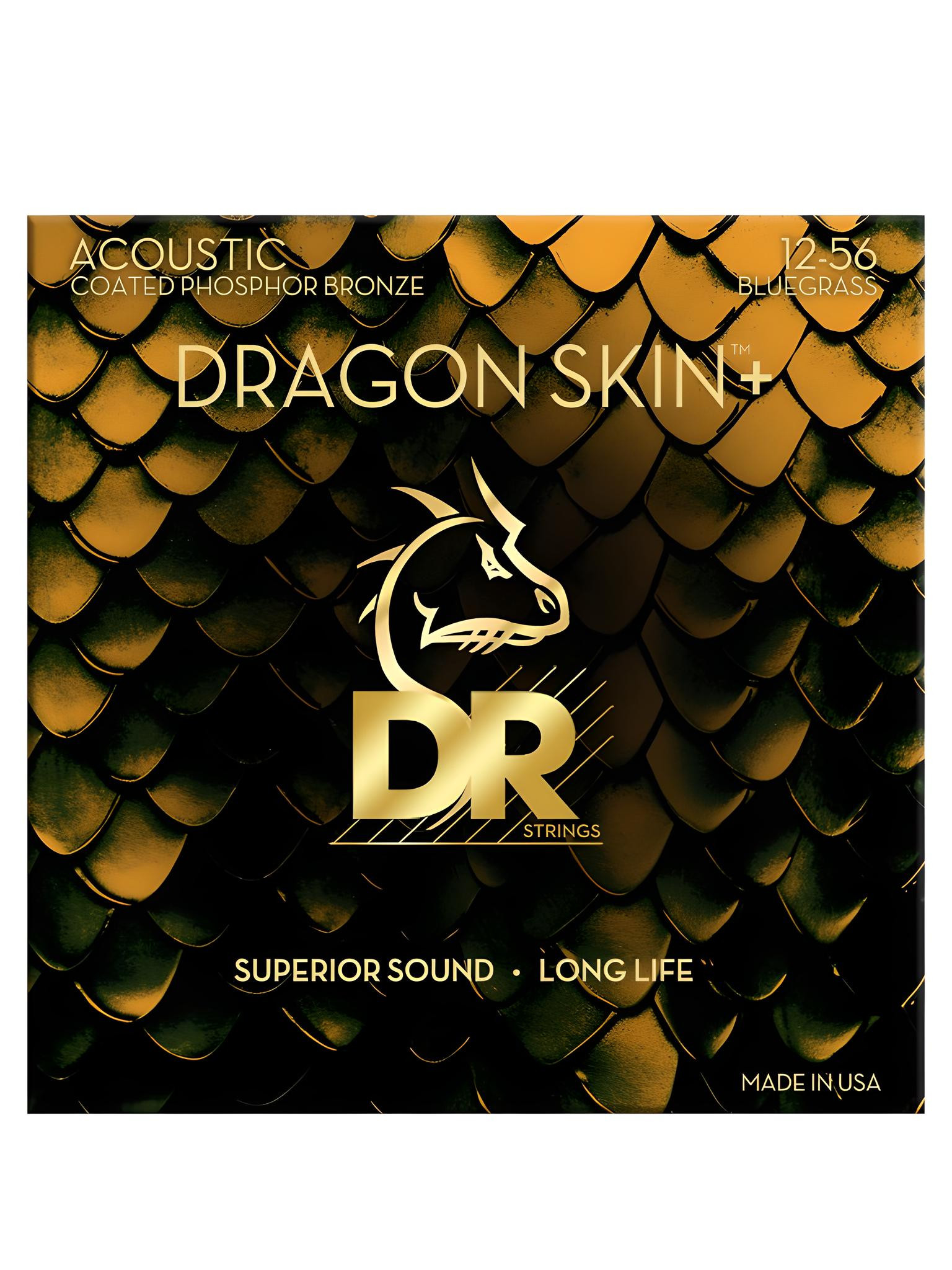 DR DAP 12-56 DRAGON SKIN+ - Strings for acoustic guitar front