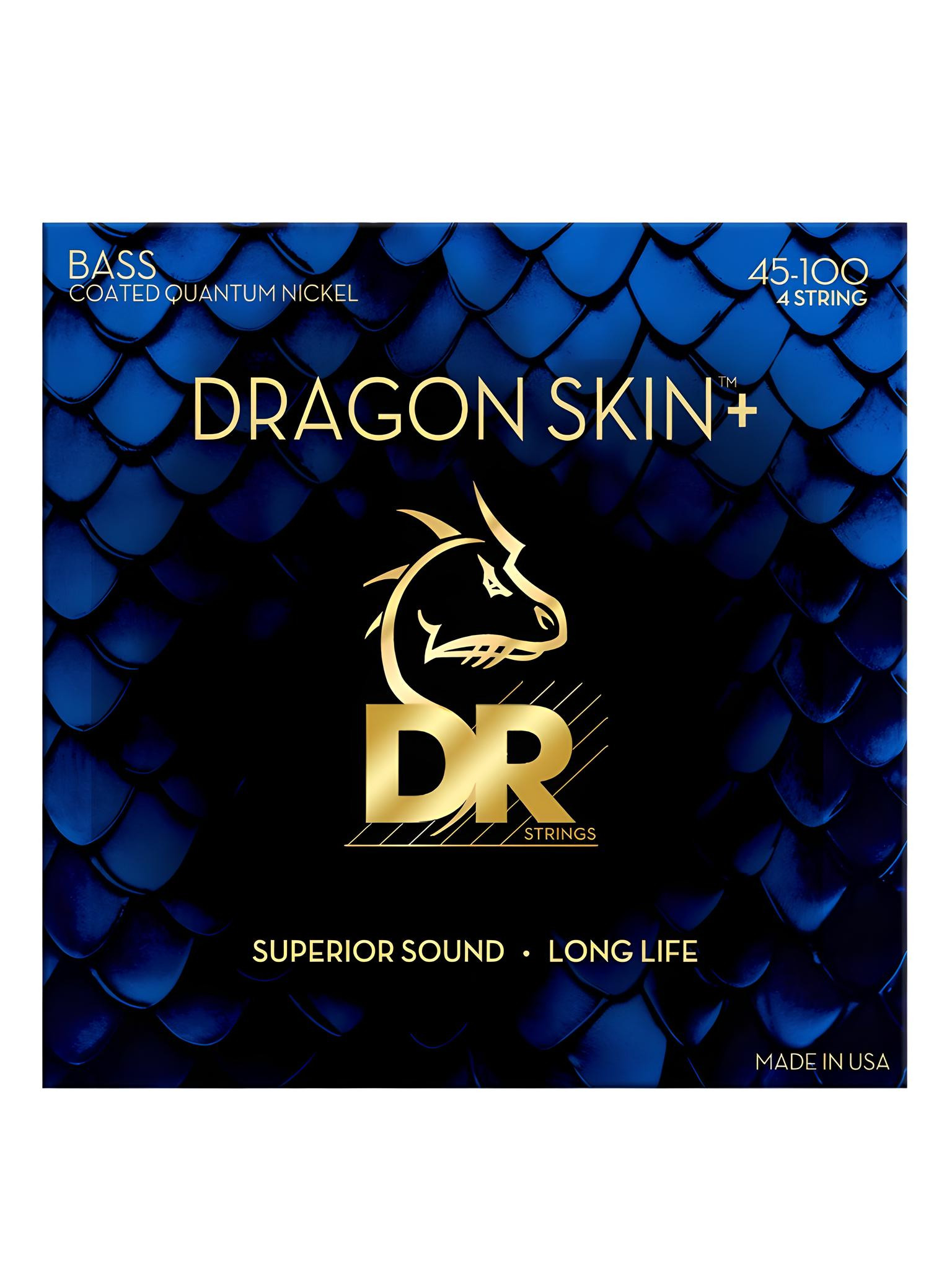 DR DBQ 45-100 DRAGON SKIN+ NICKEL BASS - Coated bass guitar strings