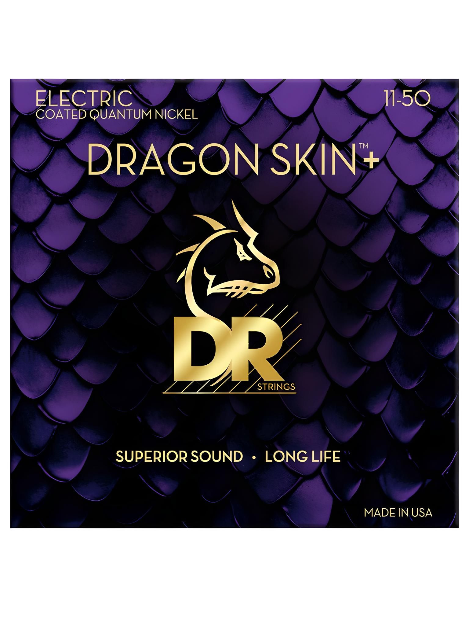 DR DEQ 11-50 DRAGON SKIN+ - Strings for electric guitar front