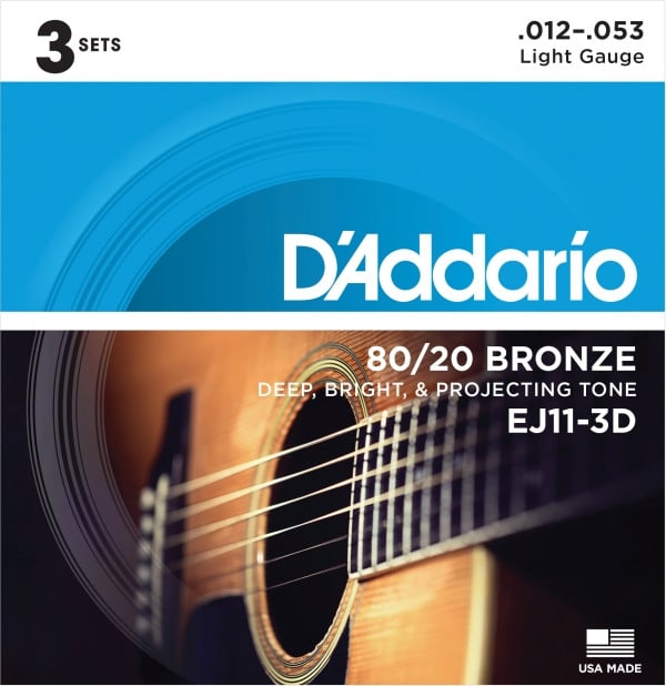 DADDARIO EJ11-3D - Struny do gitary akustycznej