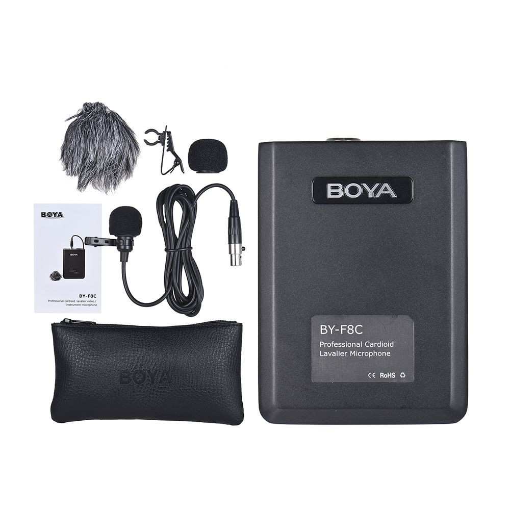 BOYA BY-F8C - Mikrofon krawatowy XLR (kardioidalny)