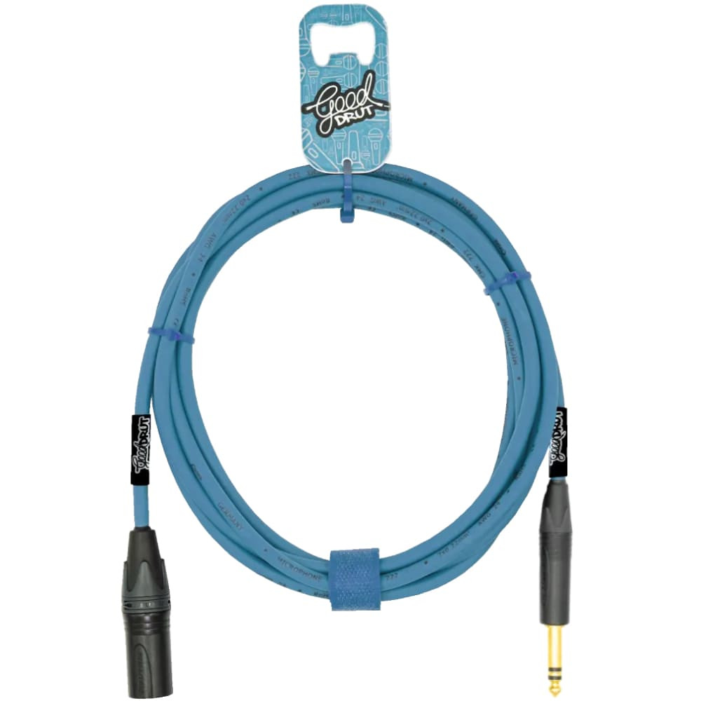 GoodDrut Kabel Jack TRS - XLR-M miętowy‌ 3m. - Kabel