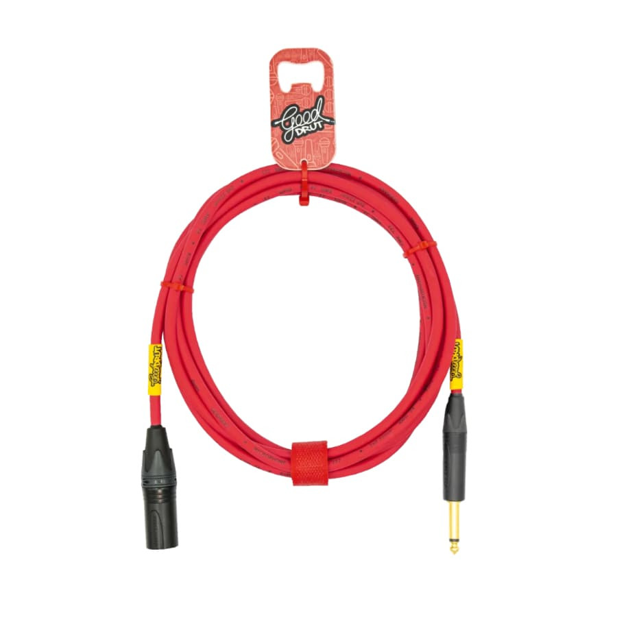 GoodDrut Kabel Jack - XLR-M malinowy 3m. - Kabel Audio