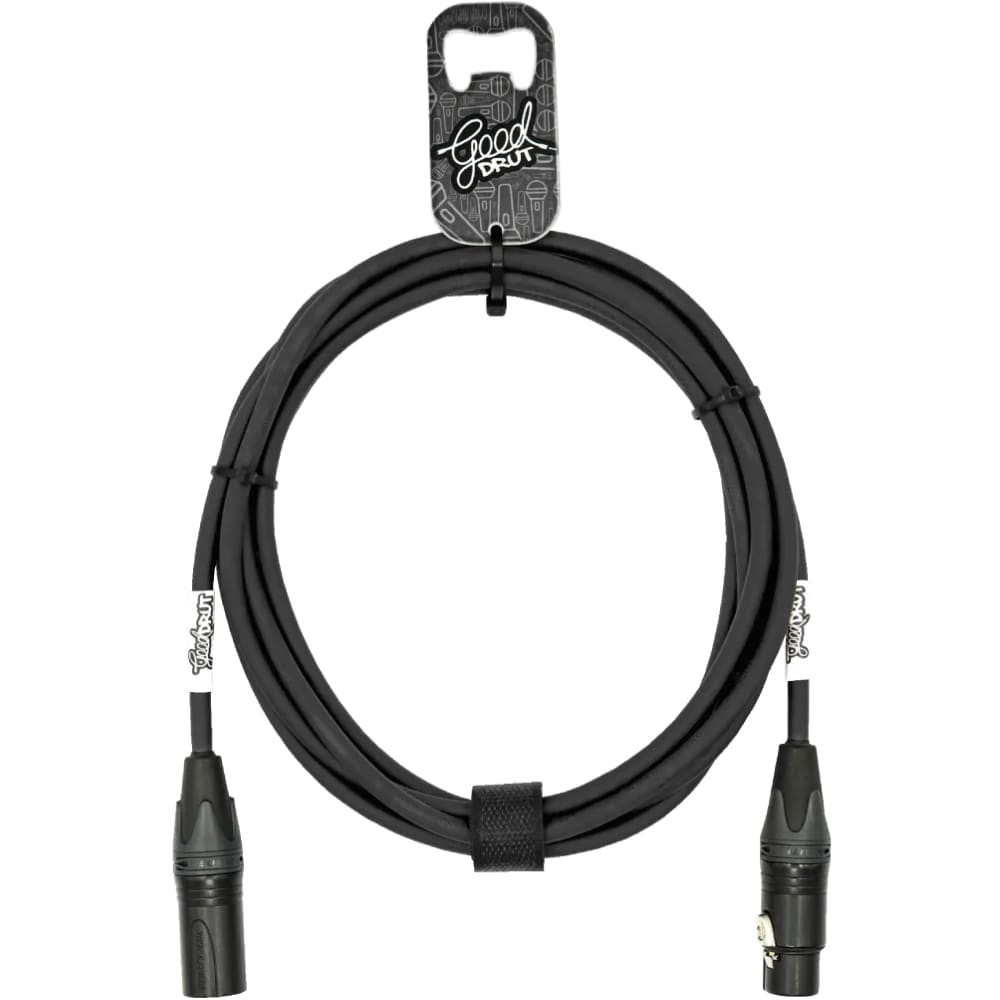 GoodDrut Kabel XLR-M - XLR-F czarny 5m. - Kabel