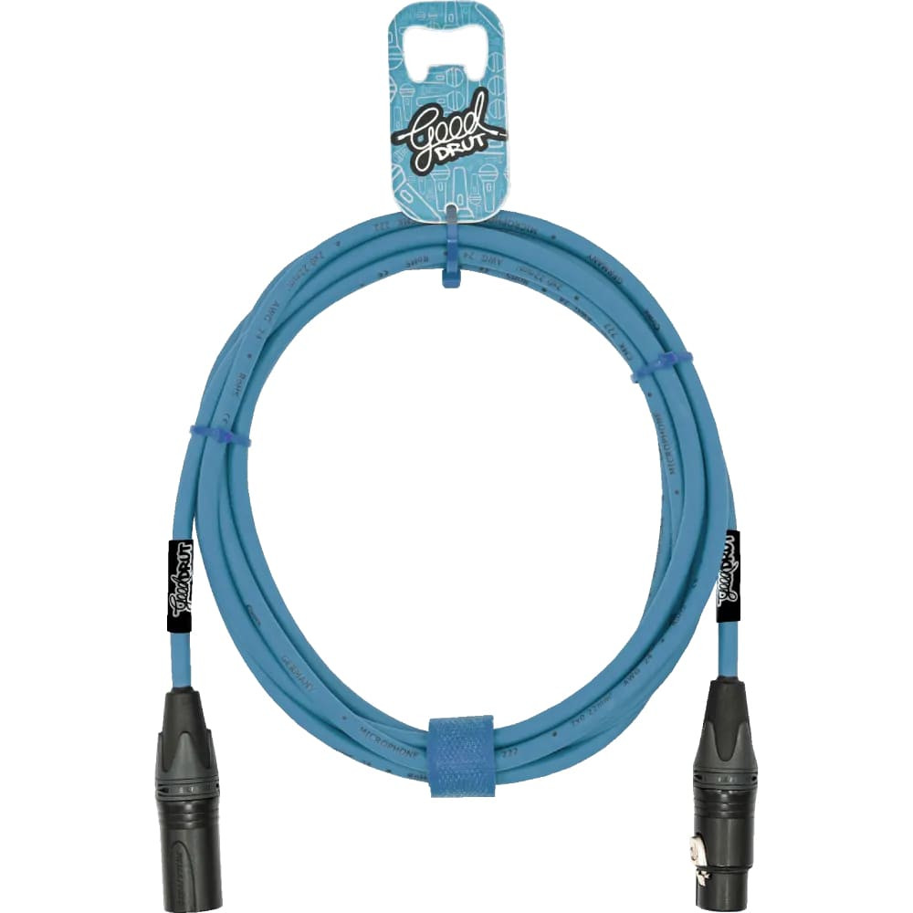 GoodDrut Kabel XLR-M - XLR-F miętowy - Kabel 5m.