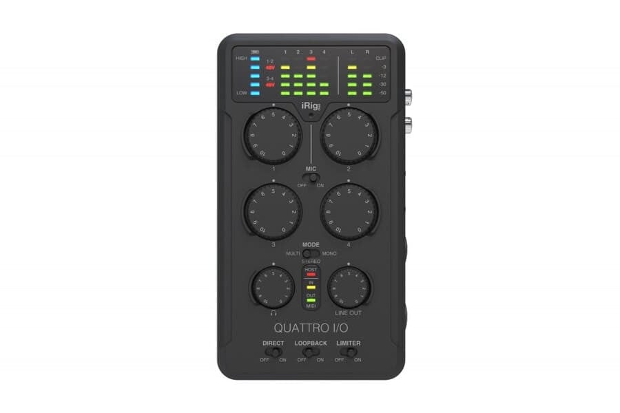 IK Multimedia iRig Pro Quattro I/O - Przenośny rejestrator - top