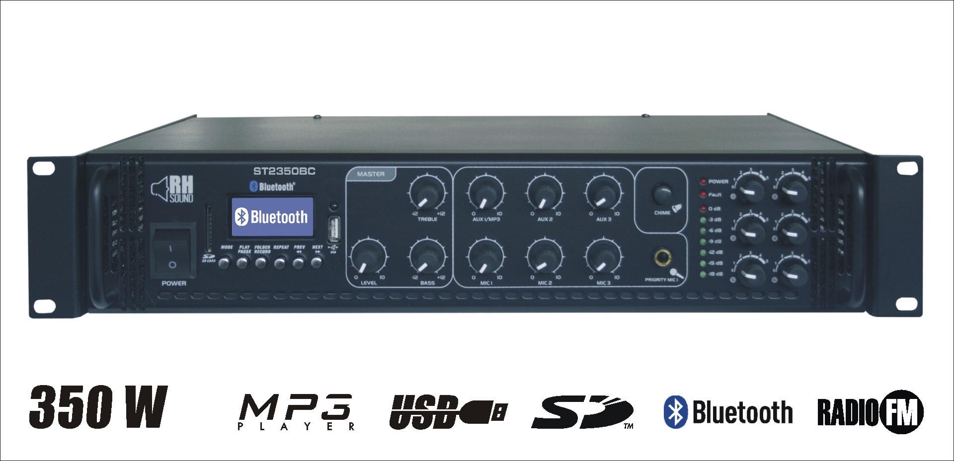 RH SOUND 100V ST-2350BC+FM+BT - wzmacniacz