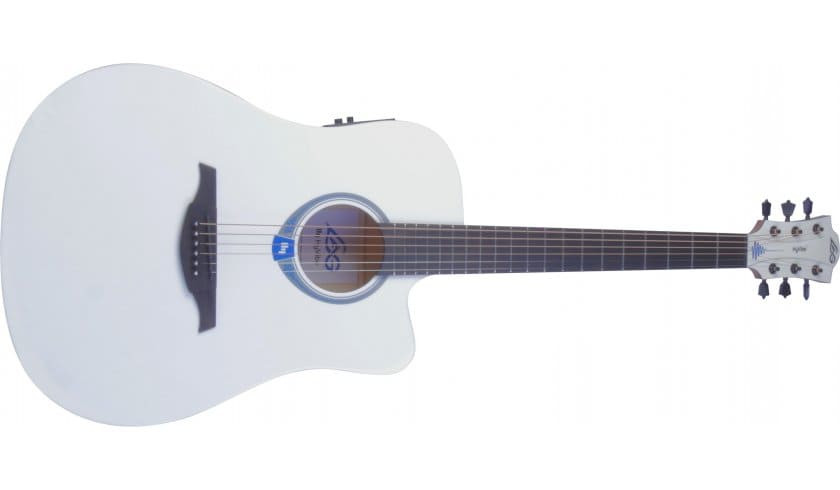 Lag GLH THV PLEXI-WHT - gitara elektro-akustyczna front