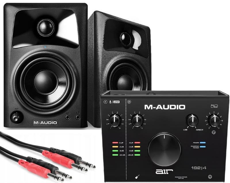 M-Audio AV42 + M-Audio AIR 192/4 + cables - zestaw
