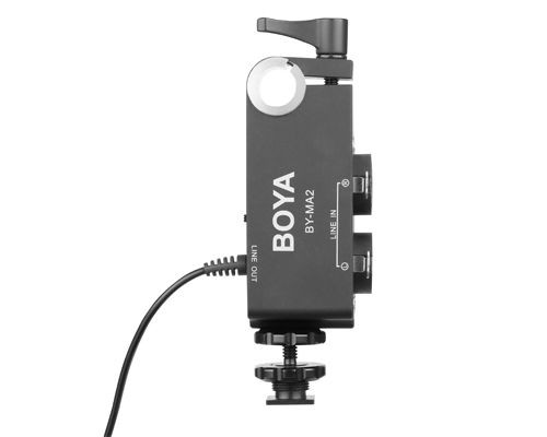 BOYA BY-MA2 - Dwukanałowy mikser audio XLR do lustrzanek cyfrowych i kamer