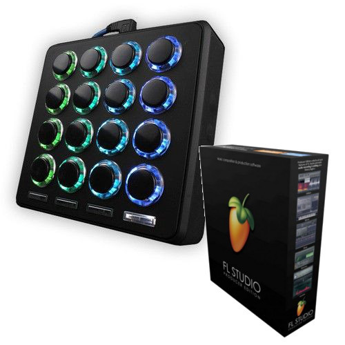 DJ TECHTOOLS MIDI FIGHTER 3D BLACK + FL STUDIO 21 PRODUCER EDITION BOX