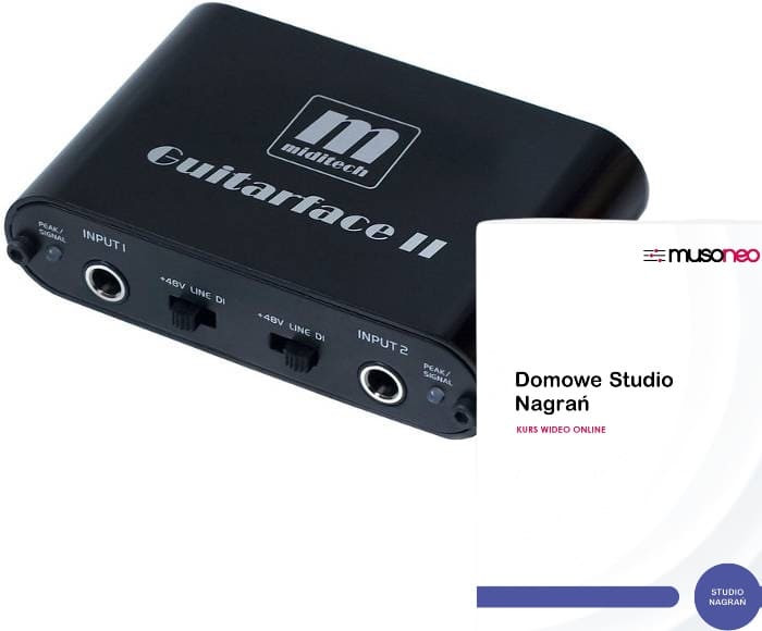 MidiTech Guitarface II - Interfejs USB + kurs - zestaw