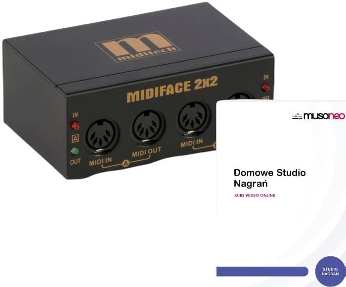MIDITECH MIDIFACE 2x2 - Interfejs MIDI + kurs domowe studio nagrań