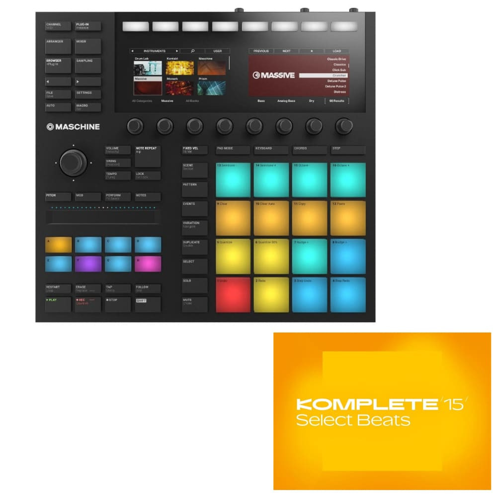 Native Instruments MASCHINE MK3 + Native Instruments KOMPLETE 15 Select Beats