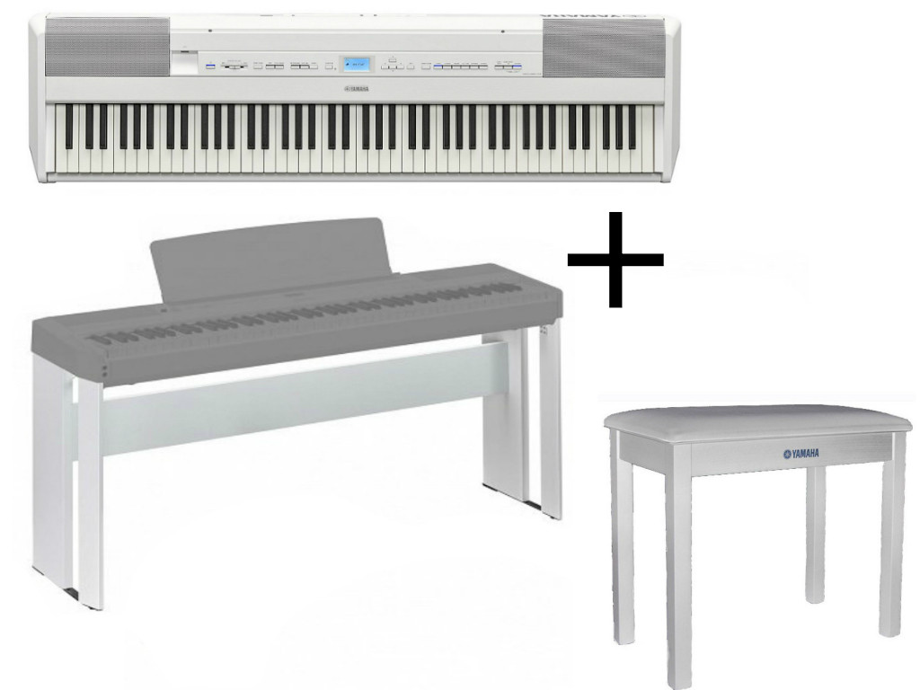 Yamaha P-515WH - pianino cyfrowe + statyw + siedzisko