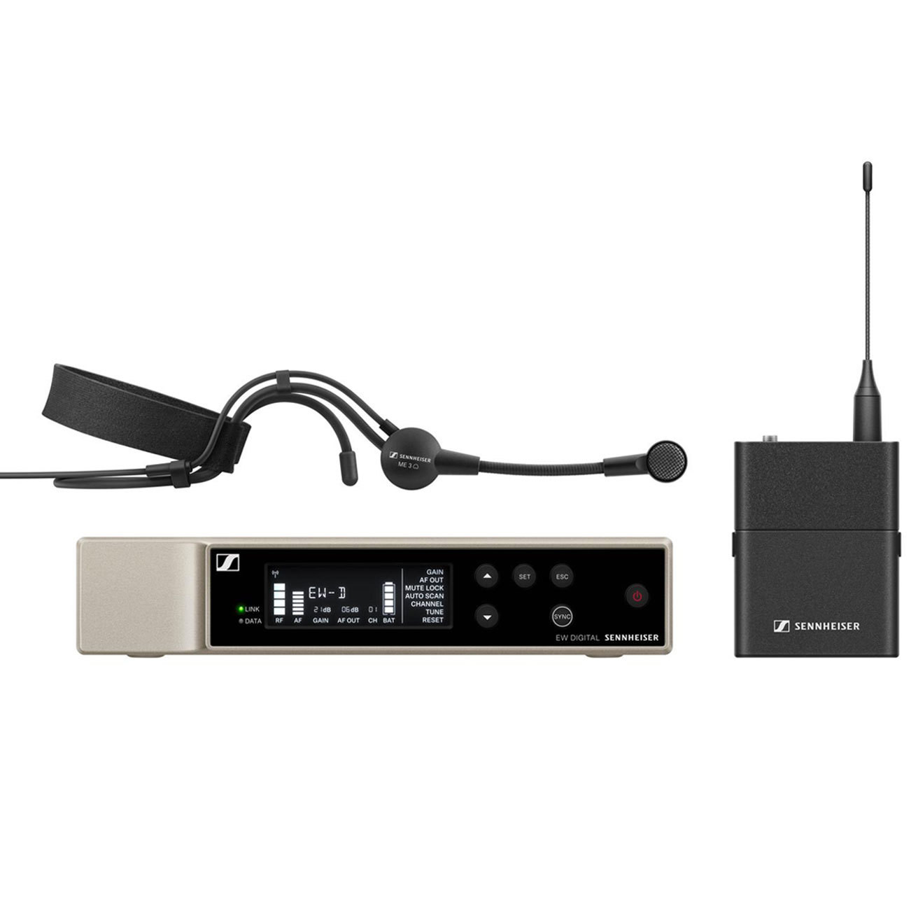 S‌ennheiser EW-D ME3 SET (Q1-6) - CYFROWY ZESTAW BEZPRZEWODOWY Z MIKROFONEM NAGŁOWNYM 470-526 MHz