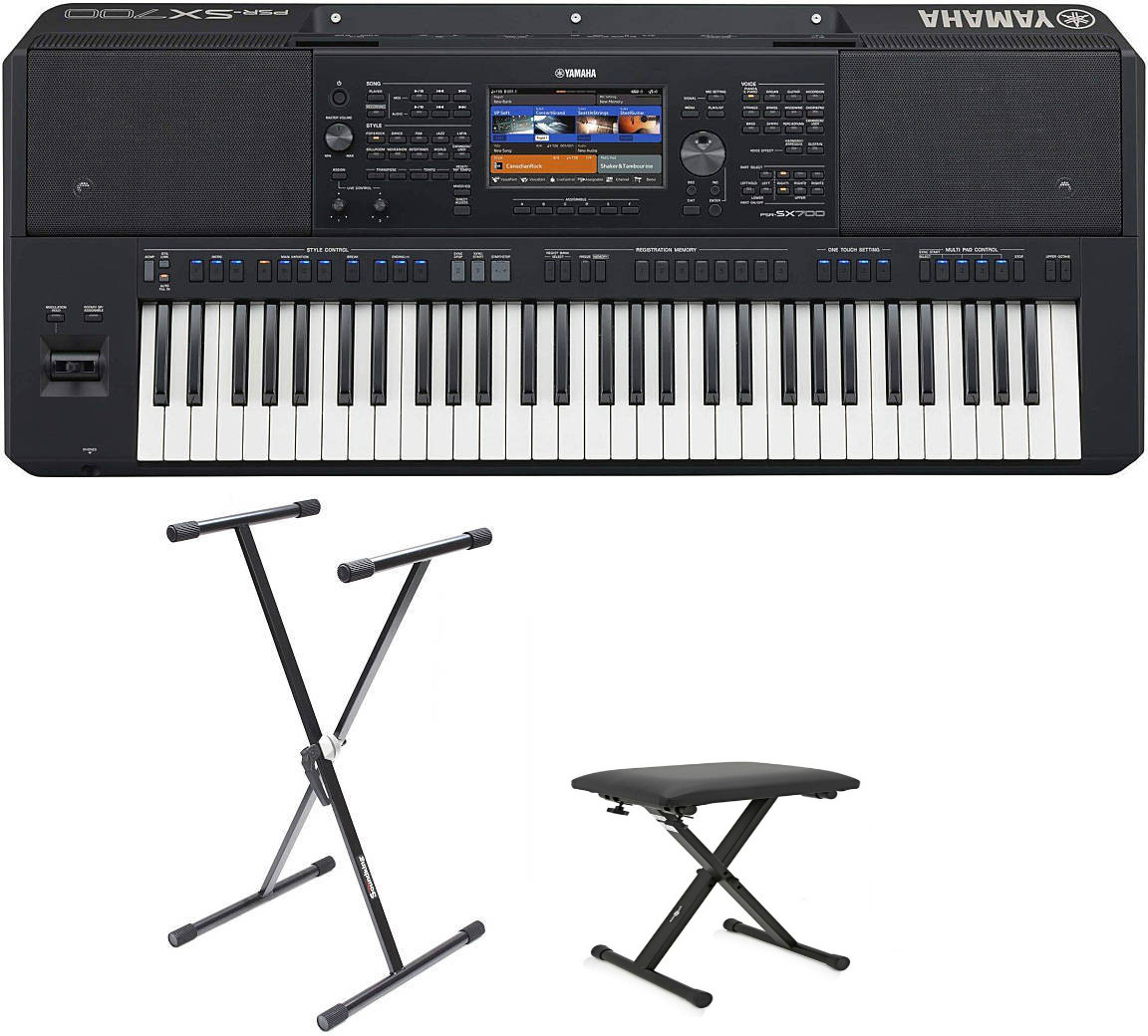 Yamaha PSR-SX700 - keyboard instrument klawiszowy + STATYW + ŁAWA