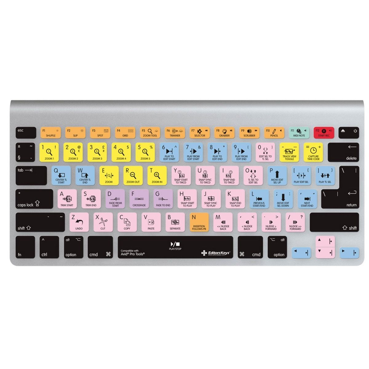 ‌EDITORSKEYS - PRO TOOLS KEYBOARD COVERS (FOR IMAC WIRELESS KEYBOARD 2008-2015)