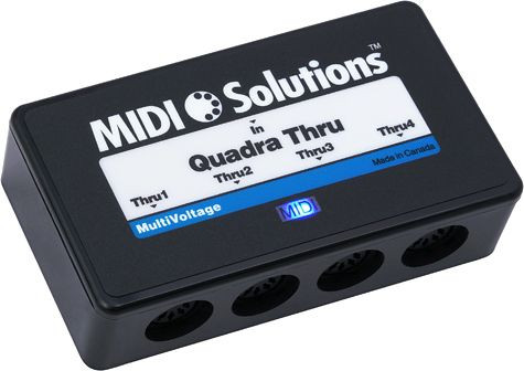 MIDI SOLUTIONS- QUADRA THRU V2. (poczwórny rozdzielacz midi)
