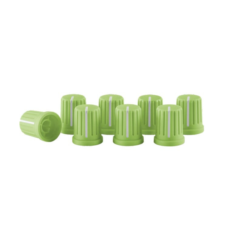 ‌Reloop Knob Cap Set Green 8 - 8 nakładek na gałki front