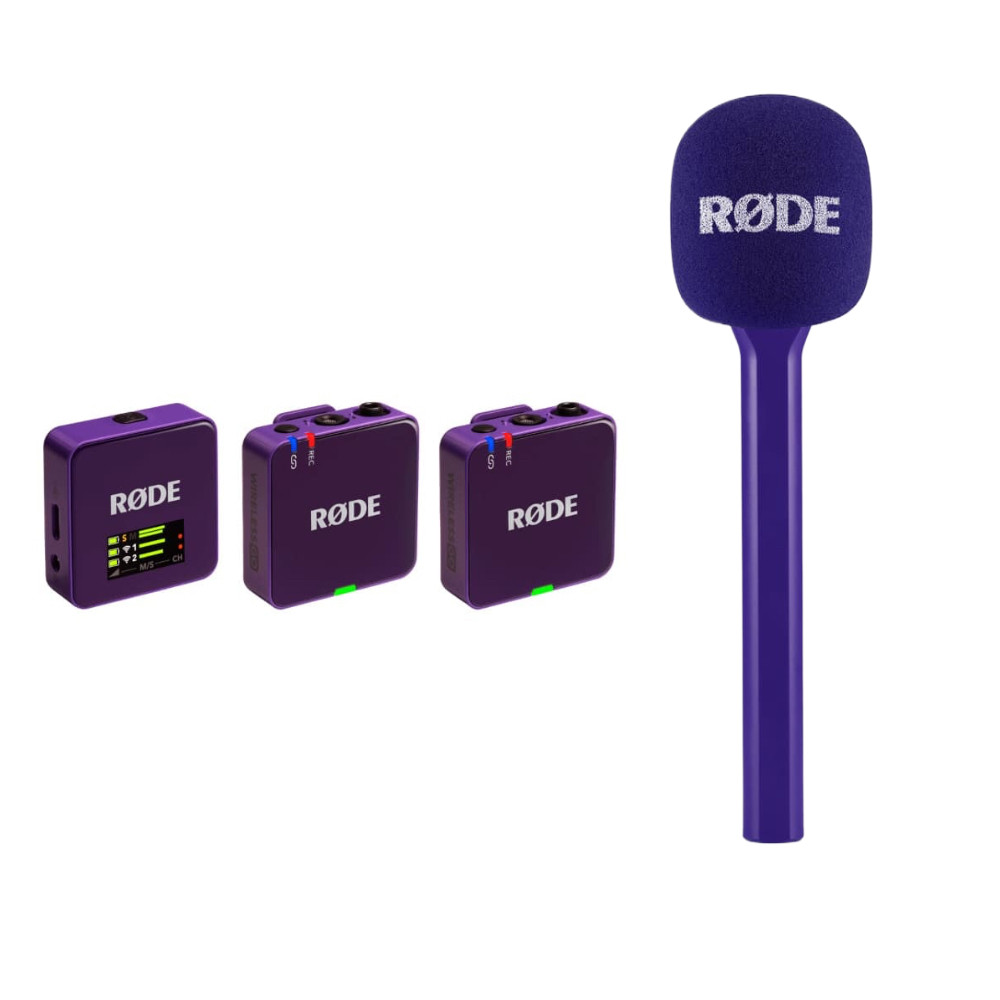 RODE Wireless GO III Purplew + RODE Interview GO Purple za 1 zł - Zestaw Wireless