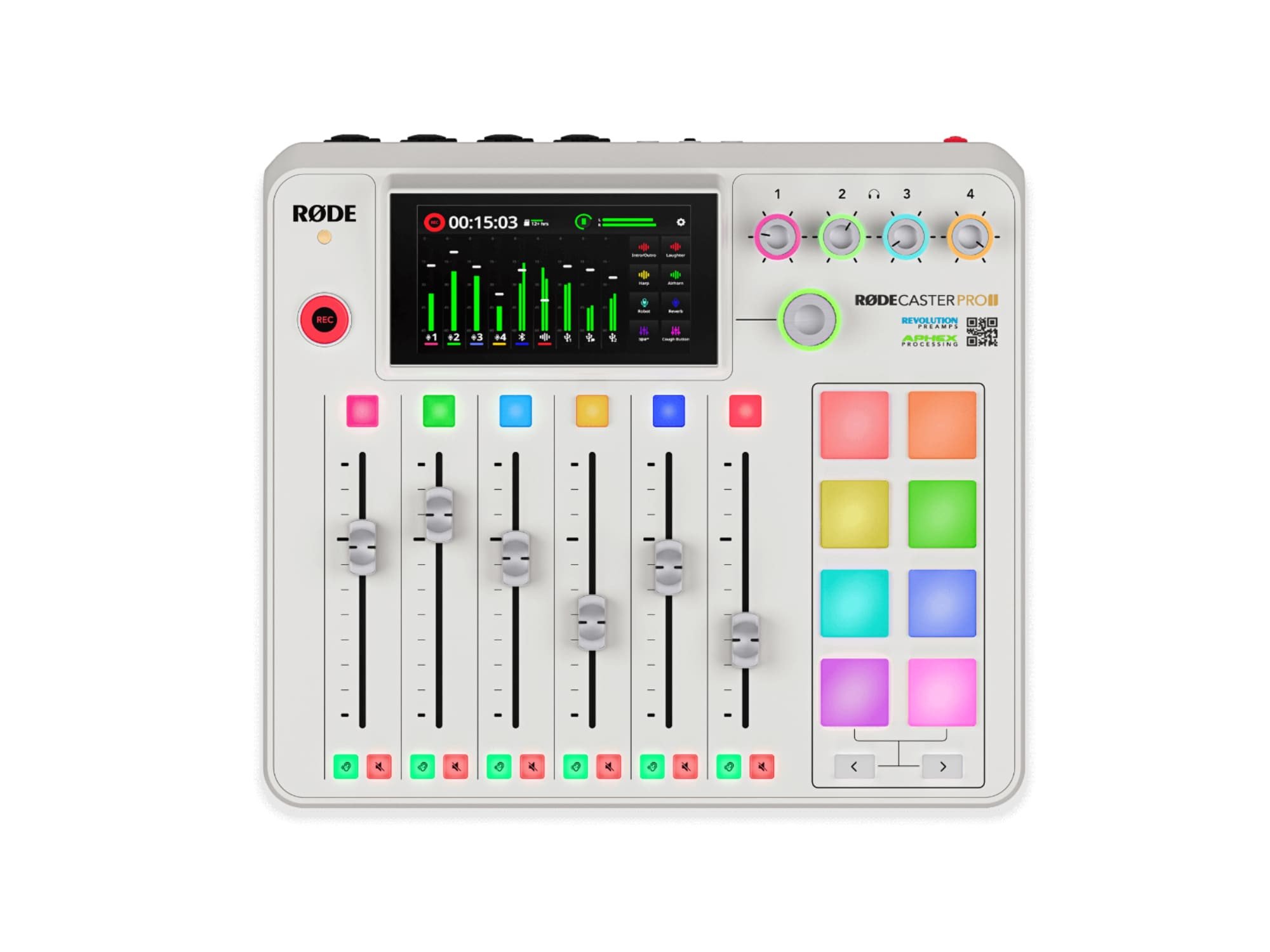 RodeCaster Pro II White - Studio Produkcji Podcast top