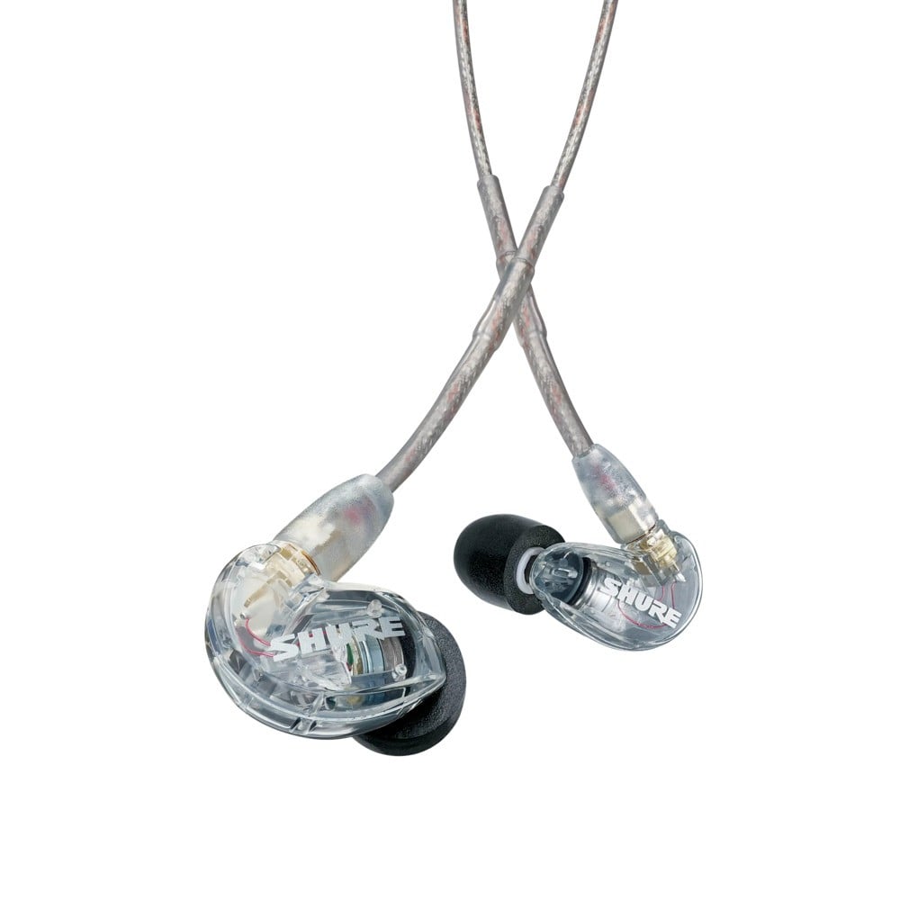 Shure SE215-CL - Profesjonalne Dokanałowe Słuchawki Izolujące - Przezroczyste