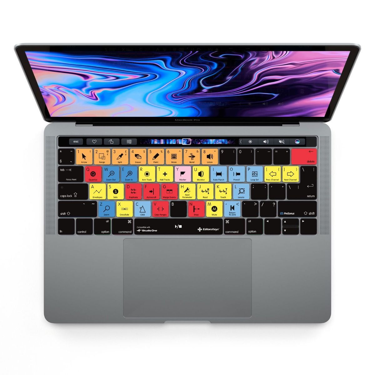 EDITORSKEYS - STUDIO ONE KEYBOARD COVERS (FOR MACBOOK PRO 2016-2019)